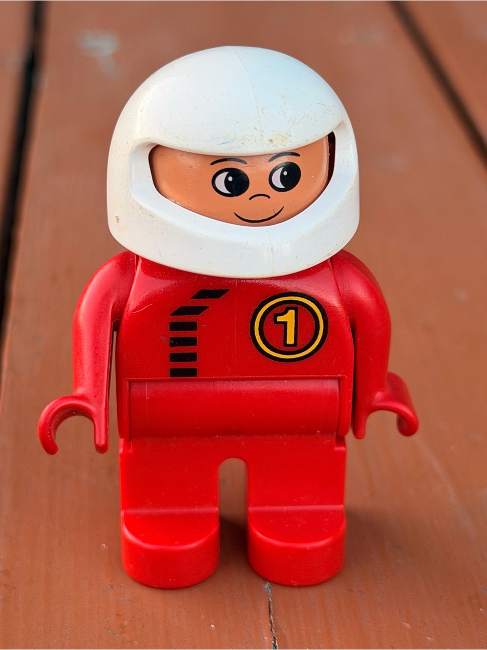 Red Racer Figure with White Helmet - Lego Duplo